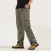 Men's Pants Men'S Multi-Pocket Cargo Large Size Straight Loose-Fitting Work Tactical Jogging Sweatpants