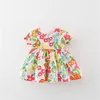 Fille robe bébé bébé filles robe princesse fleur imprime