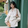 Women's Trench Coats 2023 Coat Statue Outer For Female Korean Dongdaemun High Quality Clothing High-end Mid-length Lady Windbreaker