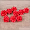 50 stks/doos Rose Zeep Bloem 5 Cm In Diameter Handgemaakte Geschenkdoos Boeket Voor Valentijnsdag Drop Levering Dhxxv