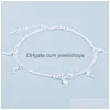 Charm Bracelets 5 Designs Charm Bracelets 925 Sterling Sier Fashion Beads Party Jewelry Gift For Women Girls Gourd Animal Dolphin Star Dhgfg