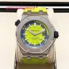 Ap Swiss Luxury Watch Royal Oak Offshore Series 42mm Calendario Display Bianco Nero Verde Giallo Colore Disco Meccanico automatico Precisione Acciaio Moda Sport Uomo W