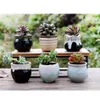 Planters & Pots 6pcs Plant Pot Ceramic Succulent Flower Variable Flow for Home Room Office Without283s