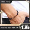 Charm Bracelets 2023 Fashion Mens Bracelet 6mm Abacus Bead Braslet Hand Accessories Gift For Him Natural Tiger Eyes India Agates Stone