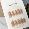 Kunstnagels Naakt roze nep met glitter Decor Charmant Comfortabel om manicure te dragen voor vingernagel DIY-decoratie