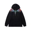 New Mens Hoodie Marcelos Boron Inverno New MB Black and Blue Wings Sweater With Hat Crewneck Manga longa e mulher Loose Big Fan Fashion Moda de alta qualidade Wings MB Hoodie