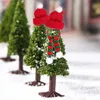 Decorazioni natalizie 10pcs 20pcs Mini Babbo Natale Sciarpa 2024 Lollipop Bottiglia di vino fai -da -te Festa per la casa Decorazione da tavolo 231122