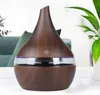 Altra attrezzatura di bellezza 300 ml Aroma Diffusore di oli essenziali Umidificatore ad ultrasuoni Purificatore con forma di venature del legno 7 colori che cambiano luce a LED