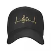 Bollmössor Punk Heartbeat Line Music Gold Baseball Cap för kvinnor Män andas musiknot Dad Hat Performance Snapback Trucker Hats