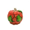 Opslagflessen pompoen groene appel driedimensionale reliëf keramische tank candy biscuit snack jar home decoratie ornamenten