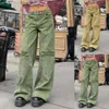 Jeans da donna 2023 Pantaloni cargo Donna Vestibilità rilassata Abiti larghi Nero Vita alta Visualizzato in precedenza Taglia Denim Designer di marca all'ingrosso