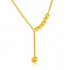 Yadis Golden Ball Fine Jewelry Custom Real 999 Pure Gold Gold Bead Pendant Collier pour femmes