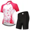 Summer Flower Women MTB Rower Cycling Odzież Oddychanie ubrania rowerowe Mountian Ropa Ciclismo Szybkie suszone koszulki rowerowe