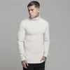 Мужские свитера Musclegues Spring High Sheam Warm Sweater Мужские модные бренд бренд водолаз