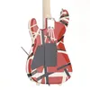 Guitare électrique Stripe Series rouge avec rayures noires en tilleul