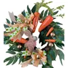 Fleurs décoratives mode résistant à l'usure Joyeuses Pâques coloré ruban guirlande ornement joli facile à accrocher porte pendentif décor à la maison
