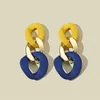 Dangle Earrings Colored Acrylic For Women 2023 Creative Chain Jewelry