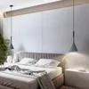 Pendelleuchten Nordic LED-Licht Esszimmer Küchenarmaturen Schlafzimmer Nachttisch Home Decore Restaurant Café Schwarz Grau Moderne Hängelampe