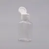 15 ml Mini Hand Sanitizer Pet Plastic Bottle With Flip Top Cap Square Form för smink Lotion Desinfectant Liquid JQLCF