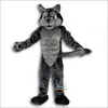 2024 Professional College Grey Power Wolf Mascot Costume Walking Cartoon Anime Earth Performance Clothing Earth Props Clothing