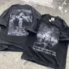 Men's T-shirts Saint Michael Cho Limited New Satan's Silence Make Old Washed Vintage Short Sleeveslc0x