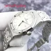 Ap Swiss Luxury Watch Royal Oak Series 67651st Women's Watch Silver Dial Refined Steel Original Diamonds 33mm Quartz Watch Set 19