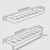Étagères de salle de bain Étagère de salle de bain étagères murales support de mouchoirs de salle de bain noir étagère d'angle mural support de rangement de cuisine en alliage d'aluminium noir 230422