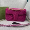 Designer-Marmont fluwelen tassen GG handtassen dames bekende merken schoudertas Sylvie designer luxe GGity handtassen portemonnees keten mode crossbody tas