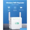 Routeurs 300Mbps Wifi Répéteur 2.4Ghz Range Extender Wireles-Répéteur Amplificateur Signal Booster 3 Antenne Extenseur Longue Portée Youpin Dro Dhymj