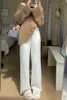 Women's Pants White Straight Casual For Women Autumn And Winter Soft Thickened Versatile High Waist Wide Leg Y2K Street