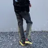 Pantalons pour hommes Hip Hop Zipper Up Cargo pour hommes Harajuku Fashion Track Cordon Sim Fit Pantalon à jambe droite Street Wear