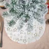 Weihnachtsdekorationen, 78 cm, Plüsch-Baumrock, weißer Kunstpelz, Weihnachtsbäume, Pailletten-Teppich, Matte, kleine Röcke, Zuhause, Party