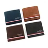 Wallets Short Men Zipper Coin Pocket Slim Card Holders Luxury Male Purses High Quality PU Leather Men's Wallet Money Clips