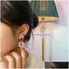 Clip-On Vis Back Backs Boucles d'oreilles Vacances Bijoux de haute qualité Femmes Clips d'oreille ronds colorés Beautif Accessoires de fête d'anniversaire Drop Dh72W