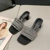 Zapatillas de tacón alternativas nuevas correa de verano estilo hadas de hadas