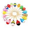 Keyboard Piano 1pcs kolorowy drewniany drewniany maracas Dziecko Muzyczne instrument grzechotka Shaker Party Children Prezent zabawki dla maluch zabawek 231122