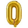 Decorazione per feste 10 pezzi da 16 pollici lettere in argento dorato 0 combinazione catena di palloncini tema Hip Hop compleanno forniture fai da te