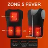 Gilets pour hommes Gilet chauffant intelligent USB 5 niveaux de température Veste auto-chauffante Manteau 5 zones de chauffage Vêtements chauds d'hiver pour le ski en plein air randonnée 231122