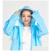 Raincoats Eva Plástico Um Pedaço Fosco Feixe Boca Bolso Raincoat Reutilizável Engrossar Slicker Mticolor Viagem Rainwear Outdoor Cam Hikin Dhxps