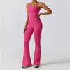 Active Sets Yoga Set Jumpsuits Women's Tracksuit One Piece Workout Rompers Sportswear Gym Clothes For Women Push Up Flared Pants