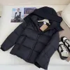 Designer Parker Womens Down Jacket Classic Cintura Banda Casaco de Inverno Gola Xadrez Com Capuz Comprimento Médio Jaqueta de Algodão Womens Quente Windbreaker