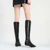 Сапоги MUMANI, женские сапоги до колена из натуральной кожи, на молнии, с острым носком, увеличивающие рост, мотоциклетная женская обувь 231122