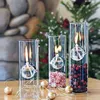 Creative European-made romantic transparent glass cylindrical oil lamp wedding decoration gift instead of candle holder home H2204262Z