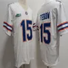 Florida Gators College Football Jersey costurado 15 Tim Tebow 81 Aaron Hernandez 22 Emmitt Smith 11 Kyle Trask