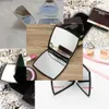 Miroir Double face pliable classique, miroir de maquillage et grossissant Hd Portable avec sac en flanelle, boîte-cadeau pour client VIP 247N