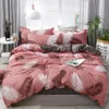 Bedding Set 4Pcs Set Style Bed Sheet Pillowcase Duvet Cover Sets Stripe Aloe Cotton Bed Set Home Bed Textile Products LJ201127242y