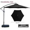 Skugga Sun Terrace Beach Paraply Garden Parasol Patio Dia 9 8ft Anti-UV Polyester Tygpool Installera enkelt utomhusmöbler Nej S270L