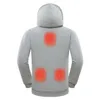 Sous-vêtements thermiques pour femmes en plein air électrique USB chauffage pulls à capuche hommes hiver chaud vêtements chauffants charge chaleur veste vêtements de sport P5103 231122