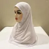 Foulards musulmans Hijabs pour enfants fille 7 à 12 ans écharpe islamique châles matériau extensible doux malaisie enfants en gros