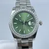 Damenuhr, vollautomatische mechanische Uhren, 36 mm, Diamantuhr, Edelstahlarmband, Diamant-Armbanduhr, wasserdichtes Design, Montre De Luxe-Armbanduhren, Geschenk